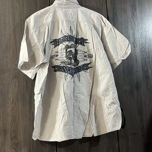 Harley Davidson skull button down shirt size 2XL